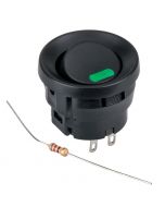 Accele 6405 Round Rocker Switch with Green LED indicator - Main