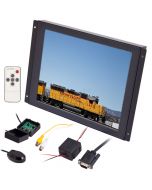Clarus RP-10 10 inch panel mount LCD monitor with flush mount flanges - Front right