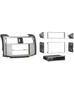 Metra 99-8227S Single or Double DIN Dash Kit for 2010 - and Up Toyota 4-Runner vehicles - Silver