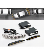 Steelmate PTS800MM78 Front and Rear Parking Assist Systems (PTS) with 8 Sensors, Rear Roof Mount M6 and Dash Mounted M5 Displays Rear View Back Up Set