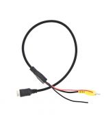 Safesight SMCRCA4 Commercial Grade Back Up Camera RCA Adapter Harness with bare power leads