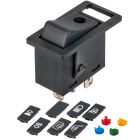 Accele 255 SPST Square Rocker Switch with Selectable LED indicator and labels