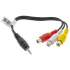 Audiovox 112-32271 3.5mm to RCA Audio Video input cable for overhead monitors back