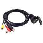 Clarion CCAUSBAV USB Extension Cable with 3.5mm Audio Video jack 