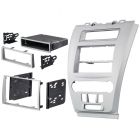 Metra 99-5821S Single or Double DIN Car Stereo Installation Kit for 2010 - and Up Ford Fusion or Mercury Milan - Silver finish