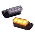 Safesight UF9100B High Power Amber 4 LED Light with Chrome Mount Flange for RV, Bus or Truck - UL9100B