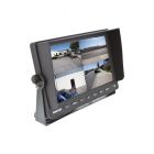 SafeSight TOP-SS-D1004Q 10" Commerial Back up camera monitor with sun shade - 4 Video inputs - Quad screen