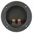 The Install Bay TCRBG Circular Recessed Terminal Cup with Gold 5-Way Binding Posts - 3 inch