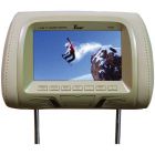 Tview T726PL-TN 7" Replacement Headrest with 2-Video Inputs - Tan