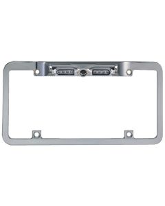 Boyo VTL200IRTJ Full-Frame License Plate Camera with Night & Trajectory Parking Lines (Chrome)