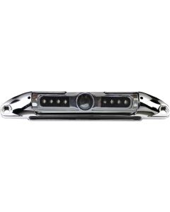 Boyo VTL400CIR Bar-Type 140deg License Plate Camera with IR Night & Parking-Guide Lines - Chrome
