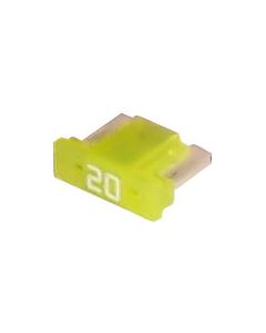 Accele 6720 20 Amp Low-Profile Mini Fuses - 10 pack
