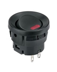 Accele 6404 SPST Round Rocker Switch with RED LED indicator