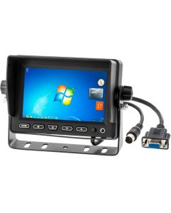 SafeSight TOP-5001VGA 5" LCD Monitor with Mounting Stand - 3 Video inputs - 1 VGA input