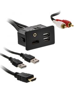 Axxess AX-FDUSBAUX HDMI, USB and 3.5mm Rectangle Panel Jack and Extension Cable