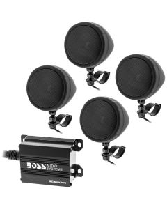 Boss Audio MCBK470B Black Motorcycle/ATV Sound System with Bluetooth Audio Streaming