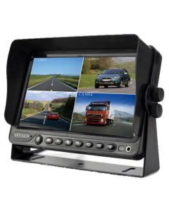 Boyo VTM7012QFHD 7" AHD/Composite video Universal Quad-Screen Monitor with Built in DVR and triggered video inputs