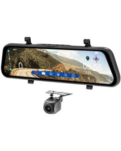 Boyo VTR93M 9.35” HD Rearview Mirror Monitor with Front Camera DVR and Backup Camera