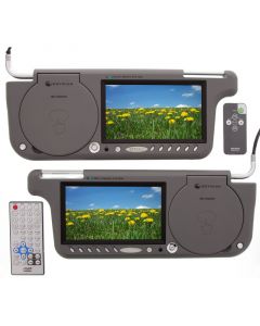 Gryphon MV-7SVDVD Gryphon 7" Wide screen Replacement Sun Visor Monitors with one DVD player