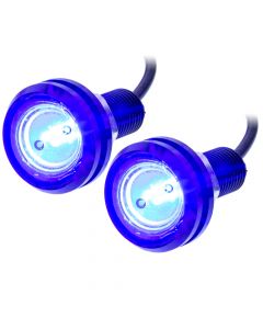 Heise HE-BALB 12 Volt Black Flush Mount 3 Watt LED Light - Blue