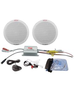 Pyle PLMRKT2A Hydra Series 6.5" 2-Channel Waterproof MP3/iPod Amplified Marine Speaker System