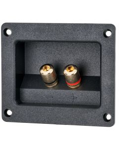 The Install Bay TCSB Square Recessed Terminal Cup with Gold Binding Posts