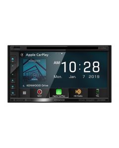 Kenwood DNX696S Double DIN 6.8" In-Dash DVD/CD/AM/FM Receiver with GPS, Bluetooth, Built-in HD Radio, Apple CarPlay and Android Auto