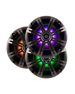 Kicker 41KM84LCW KM Series 8 inch 2-Way Coaxial Marine Speakers with built-in LED Lighting