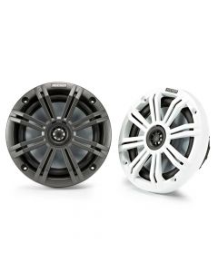 Kicker 45KM654 KM Series 6.5 inch 2-Way Coaxial Marine Speakers - White and Charcoal