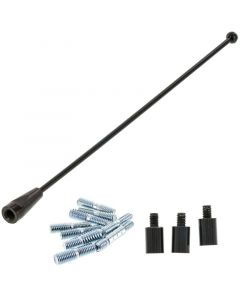 Metra 44-SHSH 8 inch Black Steel Replacement Mast with adapter set