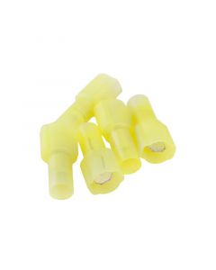 Accelevision 130MNN 10 - 12 Gauge Fully Insulated .25 Male Nylon Quick Disconnect - 100 Pack