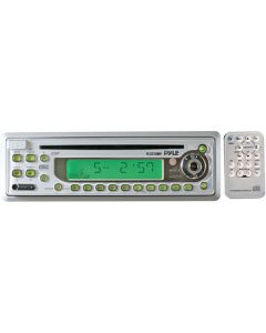 Pyle PLCD10MR In-Dash Marine CD Receiver with Full-Face Detachable Panel - White