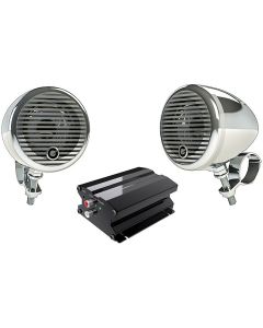 Planet Audio PMC2C Motorcycle/ATV Sound System with Bluetooth Audio Streaming - Chrome