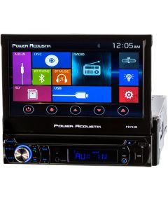 Power Acoustik PD-724B 7" Single DIN Car Stereo Receiver w/ Flip Up Monitor