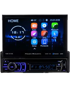Power Acoustik PDN-721HB Single DIN 7 inch In-Dash DVD/CD/SD/AM/FM Navigation Receiver with Bluetooth