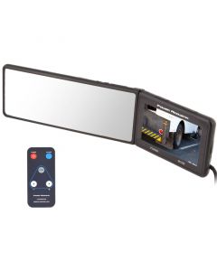 Power Acoustic PTM-430 Universal Rear View Mirror Clip-On with Swiveling 4.3 Inch Matrix LCD Screen for Vehicles
