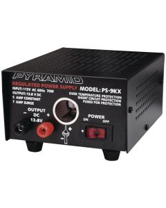 Pyramid PS9KX Power Supply 5A/7A with Car Charger Plug