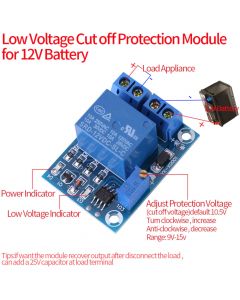 QMV 12VLVR1 12 VDC Low voltage cutoff relay