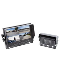 Safesight SC9001QSH Universal 7 inch Quad Control LCD Monitor and RV Back Up Color CCD Camera System with 1 pc SC0101SH Rear View Camera