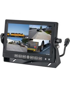 Safesight TOP-SS-D7001Q2 7 Inch LCD Quad Monitor with removable sun shade and 4 - triggered inputs
