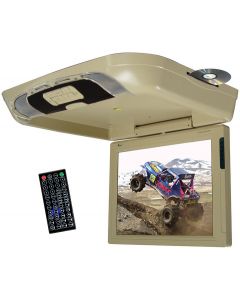 Tview T1591DVFD 15" Overhead Flip Down Monitor with Built In DVD Player