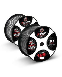 T-Spec V10SW12125-WB 125 Foot Spool of 12 Gauge V10 Series Speaker Wire in Black and White