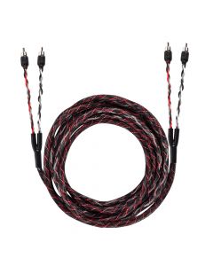 T-Spec V12RCA-172 17 Foot V12 Series Two-Channel Audio Cable in Black and Red