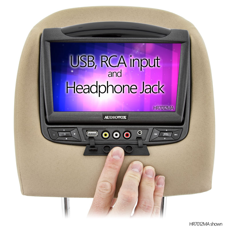 HR7012MA - RCA inputs, Headphone jack, and USB input