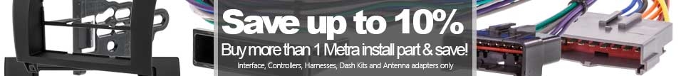 Save money on all Metra installation hardware when you purchase more than one installation piece of hardware!